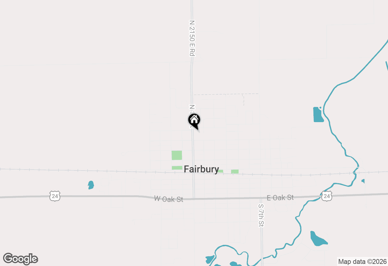Map of 409 N 1st Street, Fairbury, IL 61739