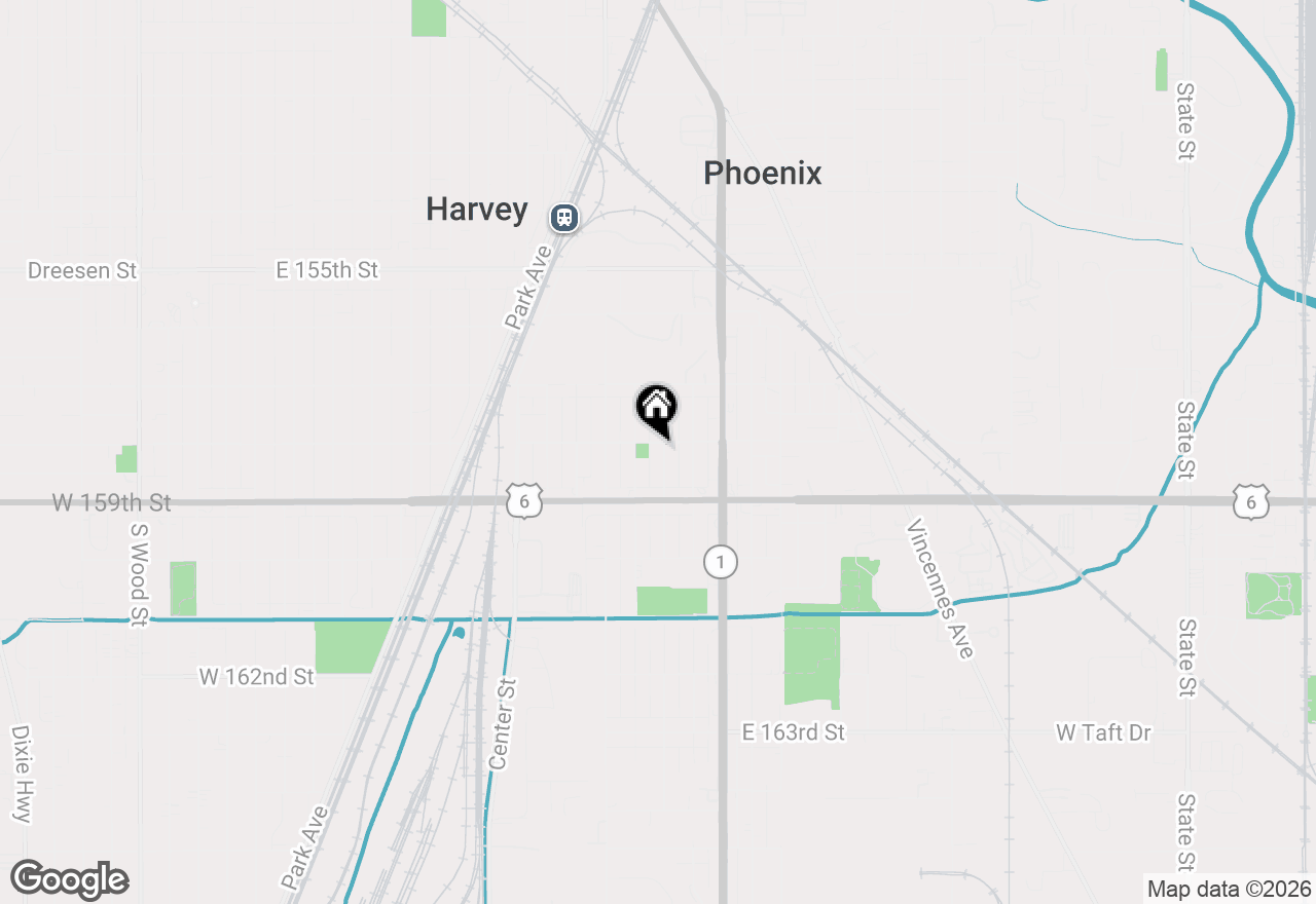 Map of (Address confidential), Harvey, Illinois 60426