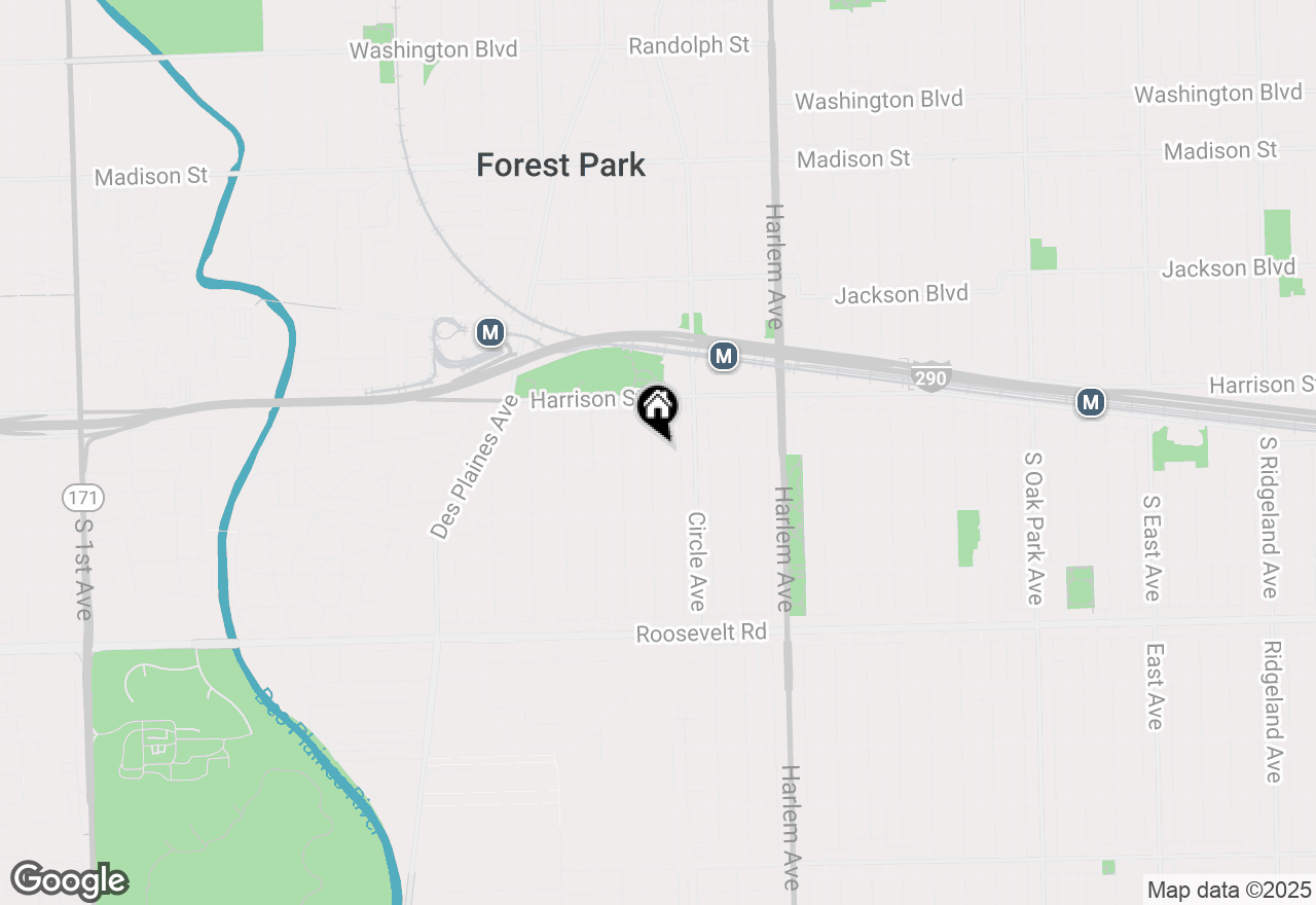 Map of 847 Hannah Avenue #GARDEN-1RB, Forest Park, IL 60130