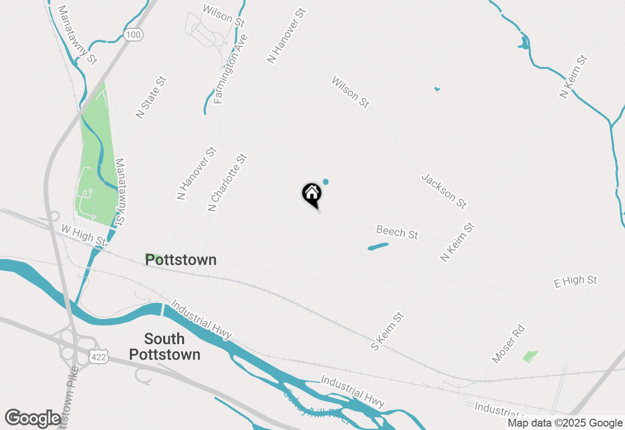 Map of 621 Beech Street, Pottstown, PA 19464