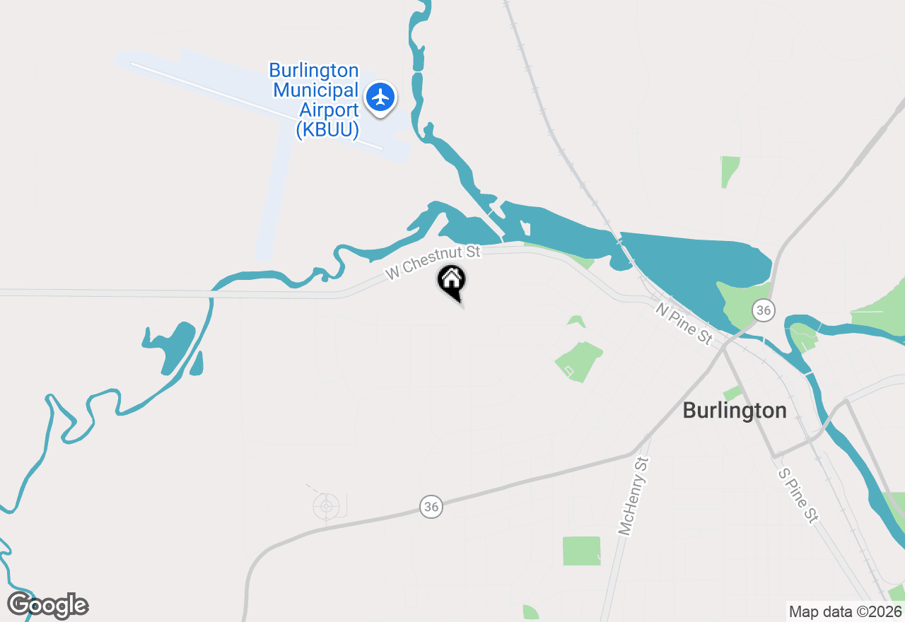 Map of 609 Lewis St, Burlington, WI 53105