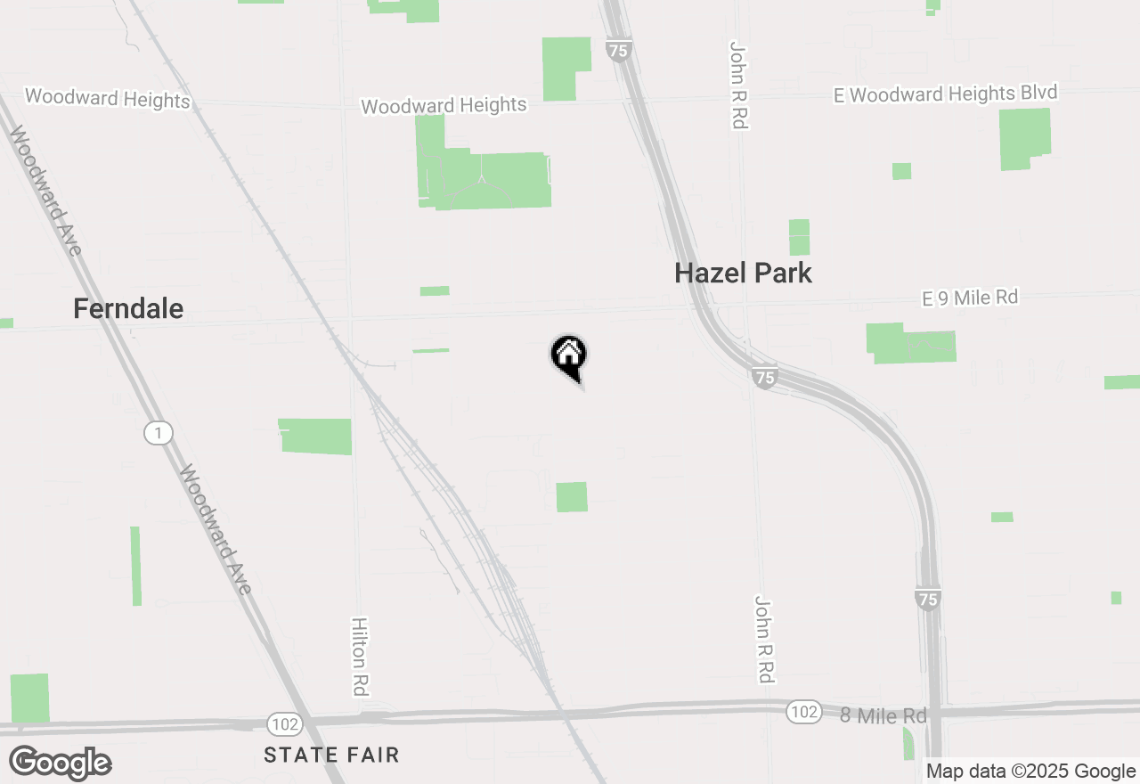 Map of 1741 Academy Street, Ferndale, MI 48220