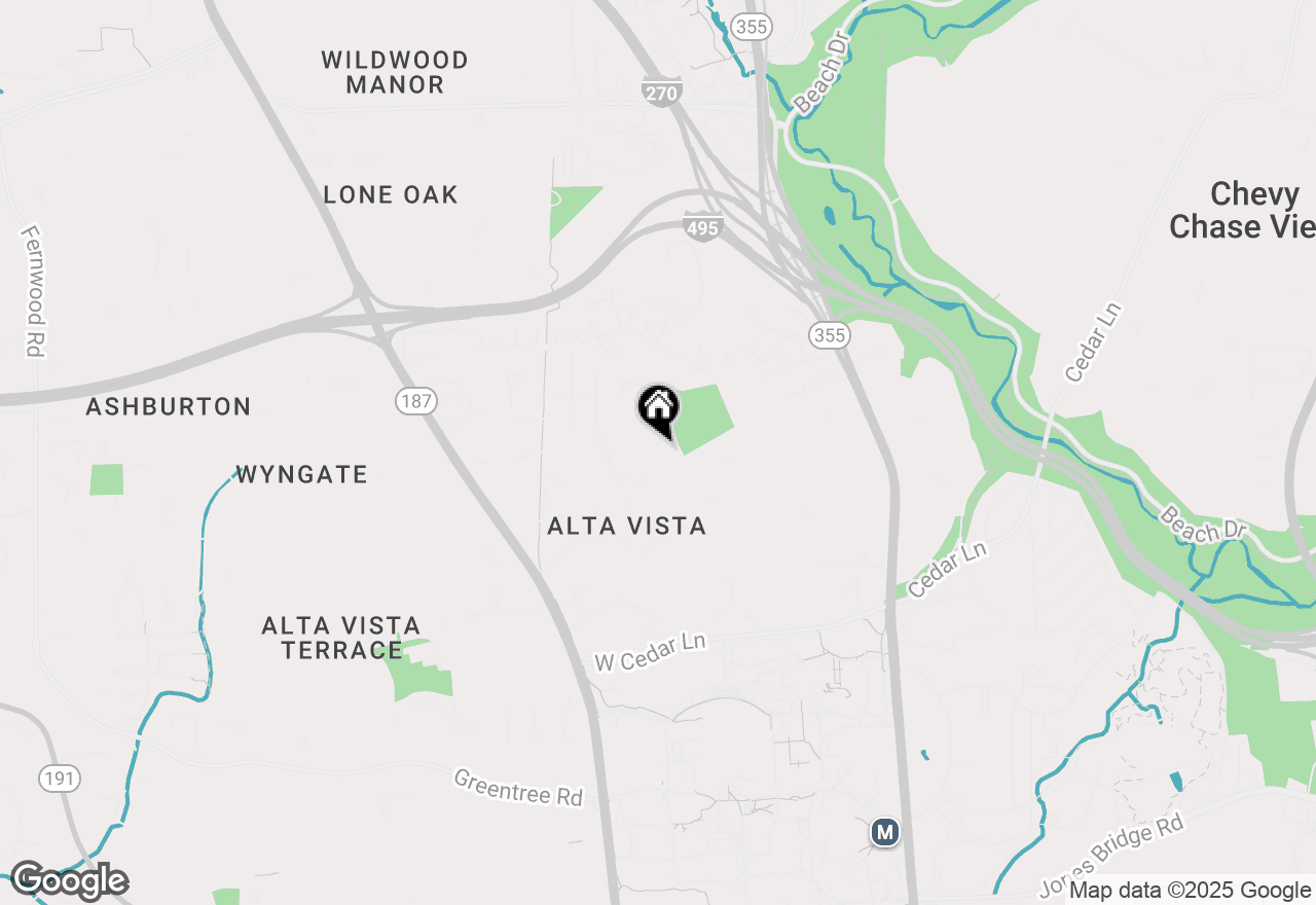 Map of 9504 Kingsley Avenue, Bethesda, MD 20814