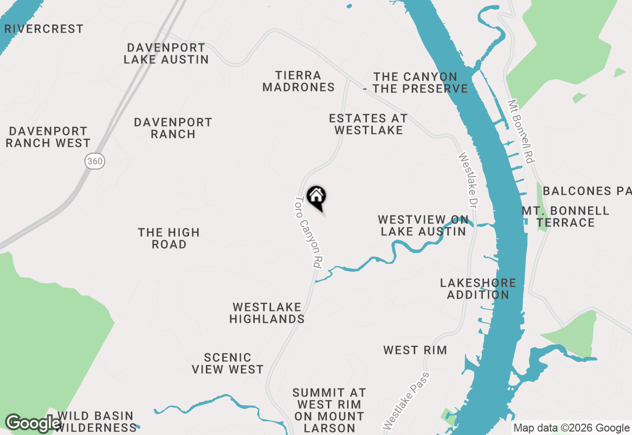 Map of 4911 Bull Mountain Cv, Austin, TX 78746