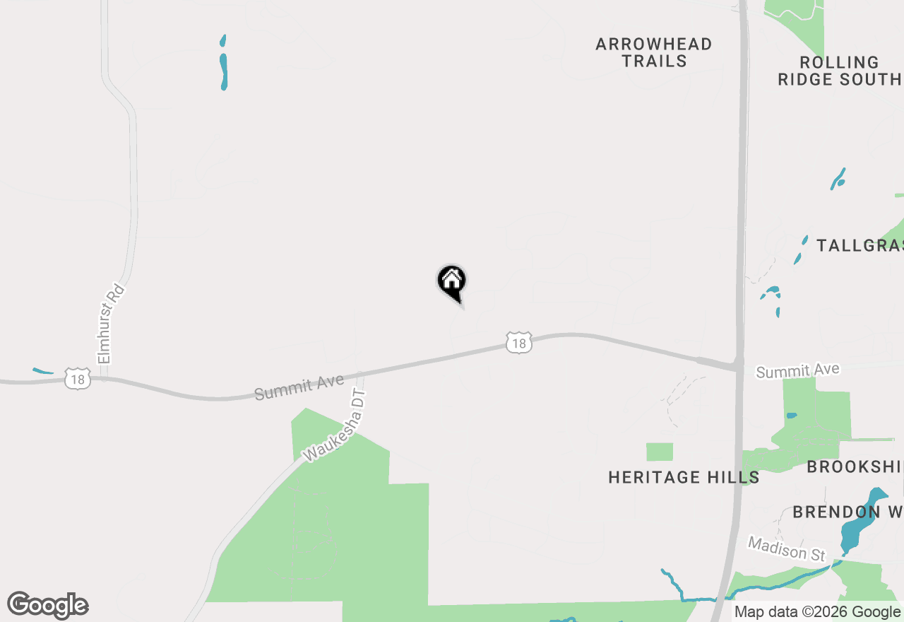 Map of 3820 White Oak Way, Waukesha, WI 53188