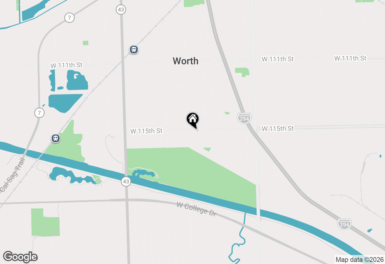 Map of 6743 W 115th Street, Worth, IL 60482