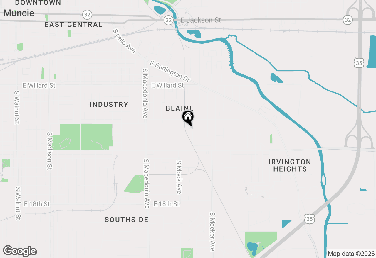 Map of 2209 E 9th Street, Muncie, IN 47302