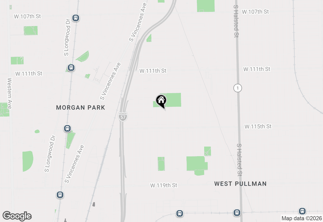 Map of 11347 S Ada Street, Chicago, IL 60643