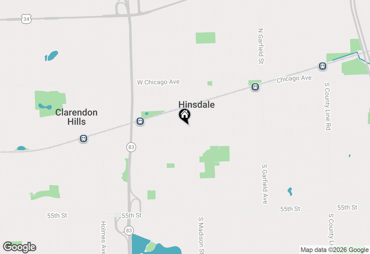Map of 239 S Monroe Street, Hinsdale, IL 60521