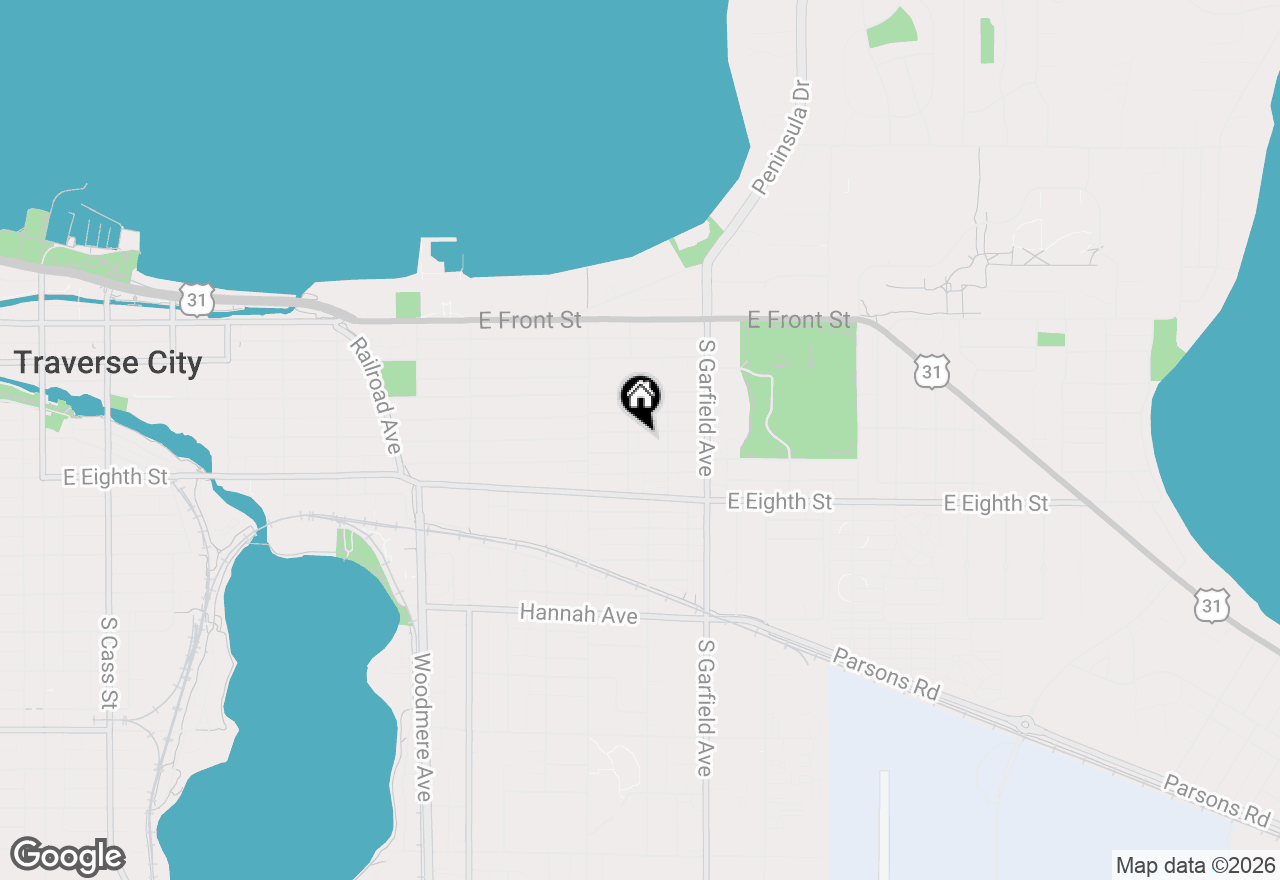 Map of 1012 Webster Street, Traverse City, MI 49686