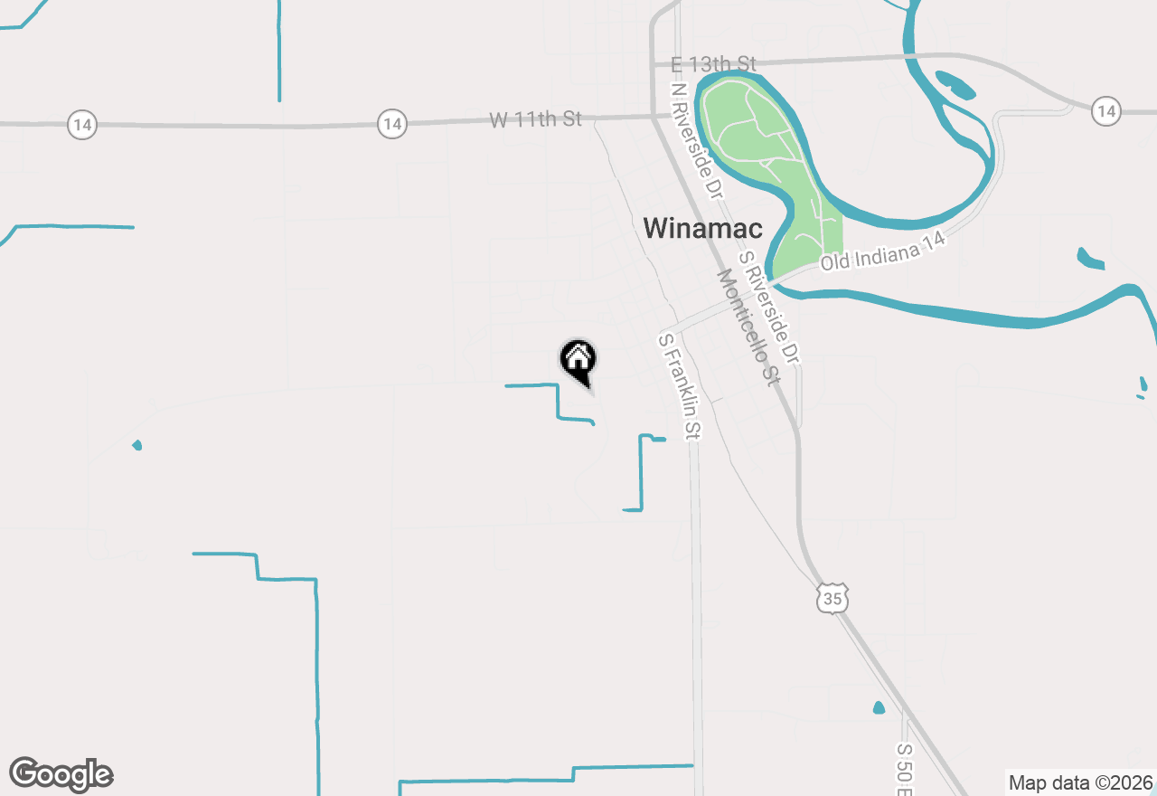 Map of 294 W Landing Terrace Drive, Winamac, IN 46996