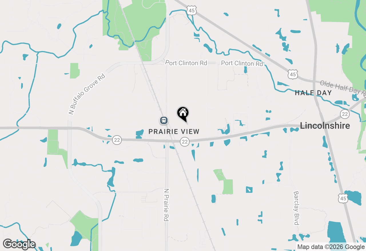 Map of 16373 W Menna Lane, Lincolnshire, IL 60069