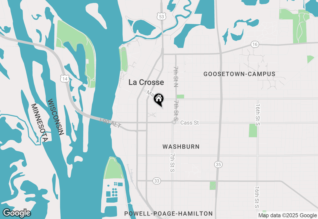 Map of 505 King St, La Crosse, WI 54601