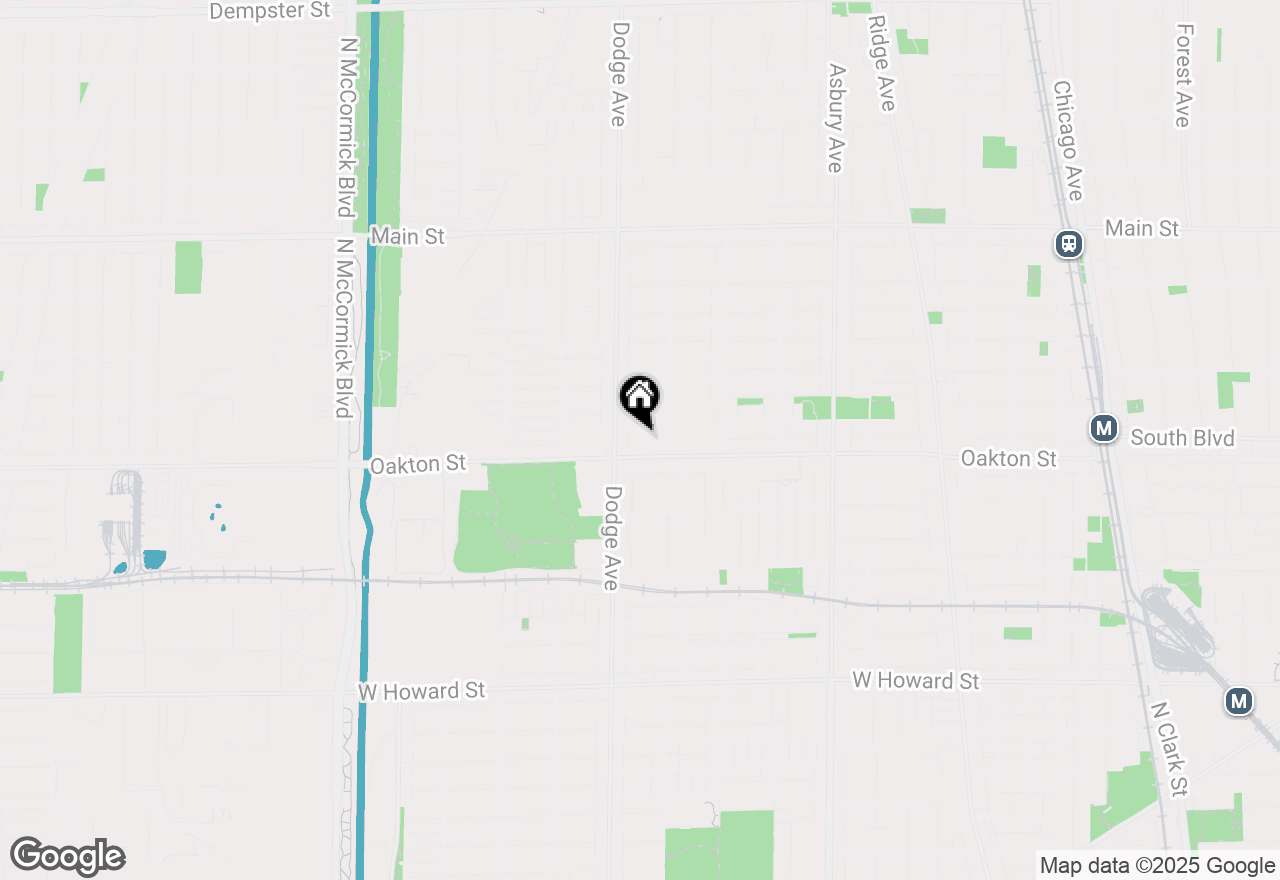 Map of 1810 South Boulevard, Evanston, IL 60202