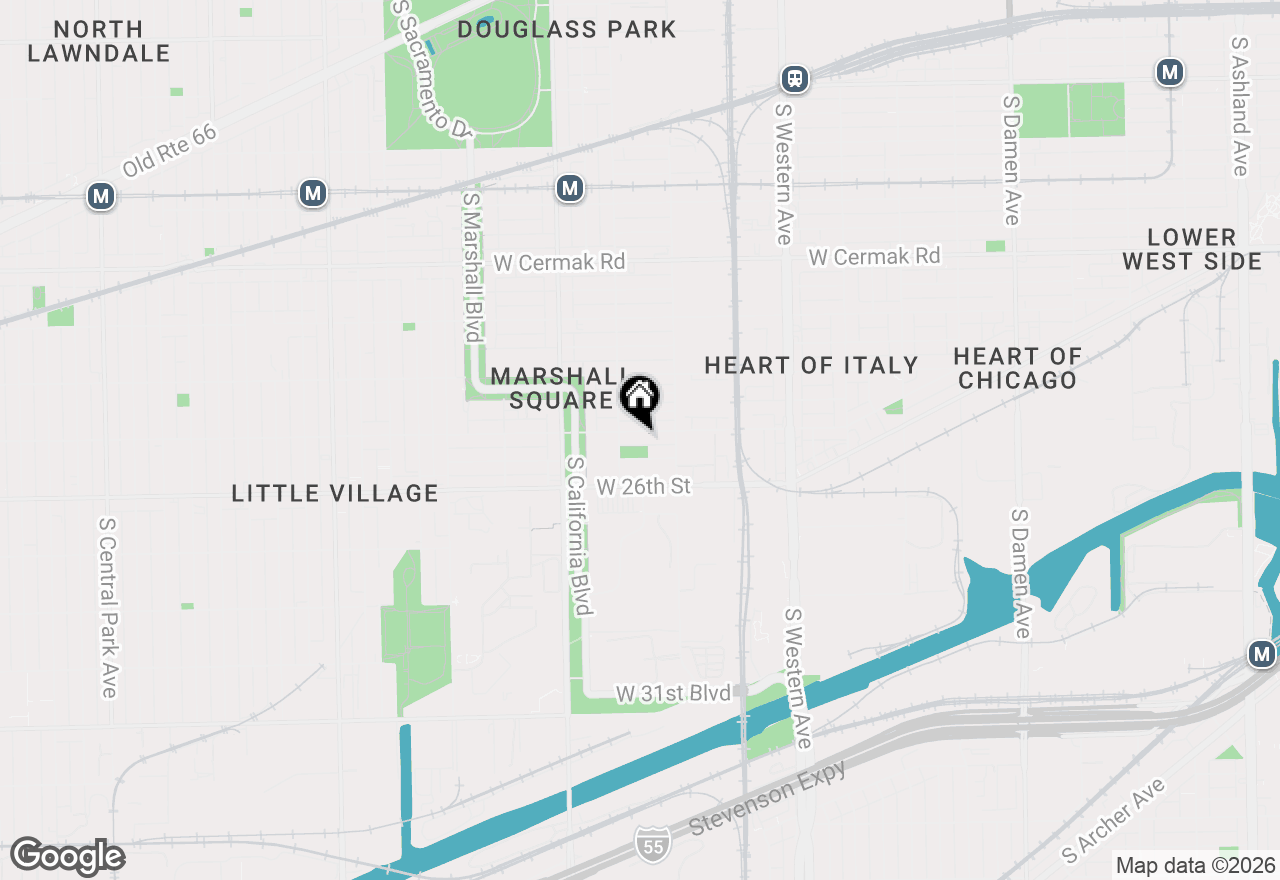 Map of 2639 W 25th Street #G, Chicago, IL 60623
