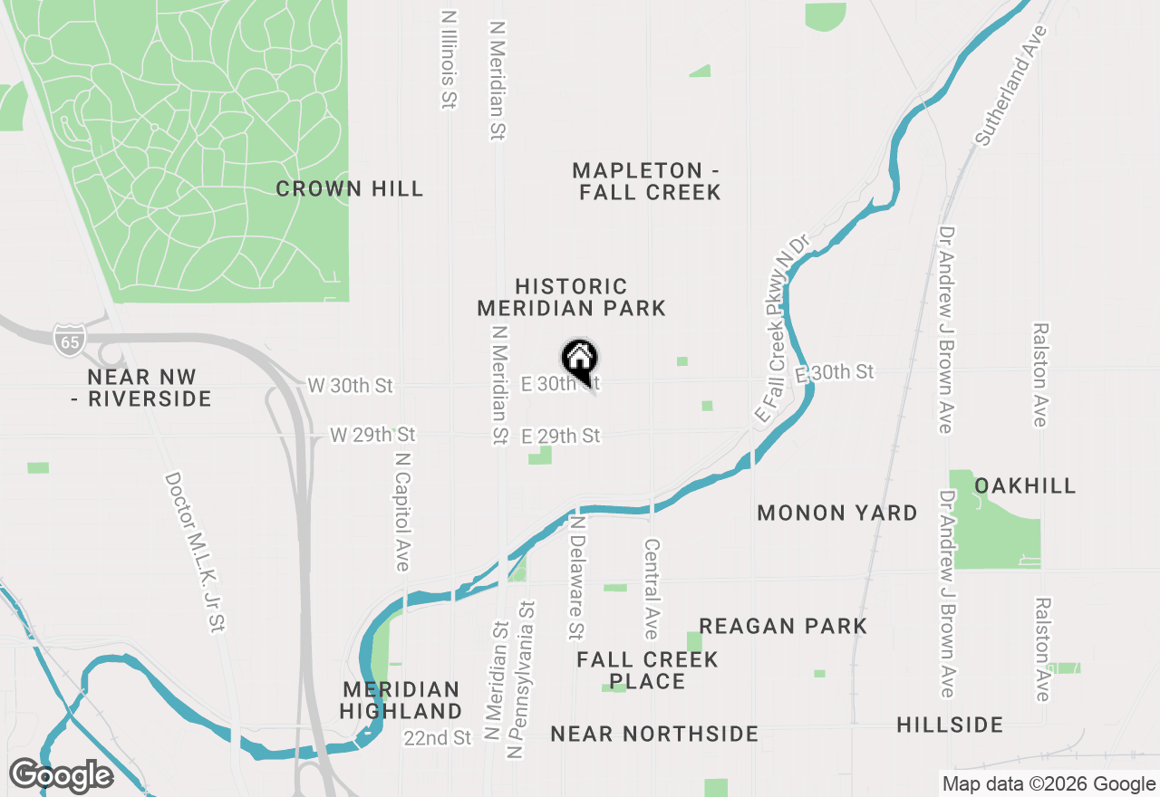 Map of 2953 N Delaware Street, Indianapolis, IN 46205