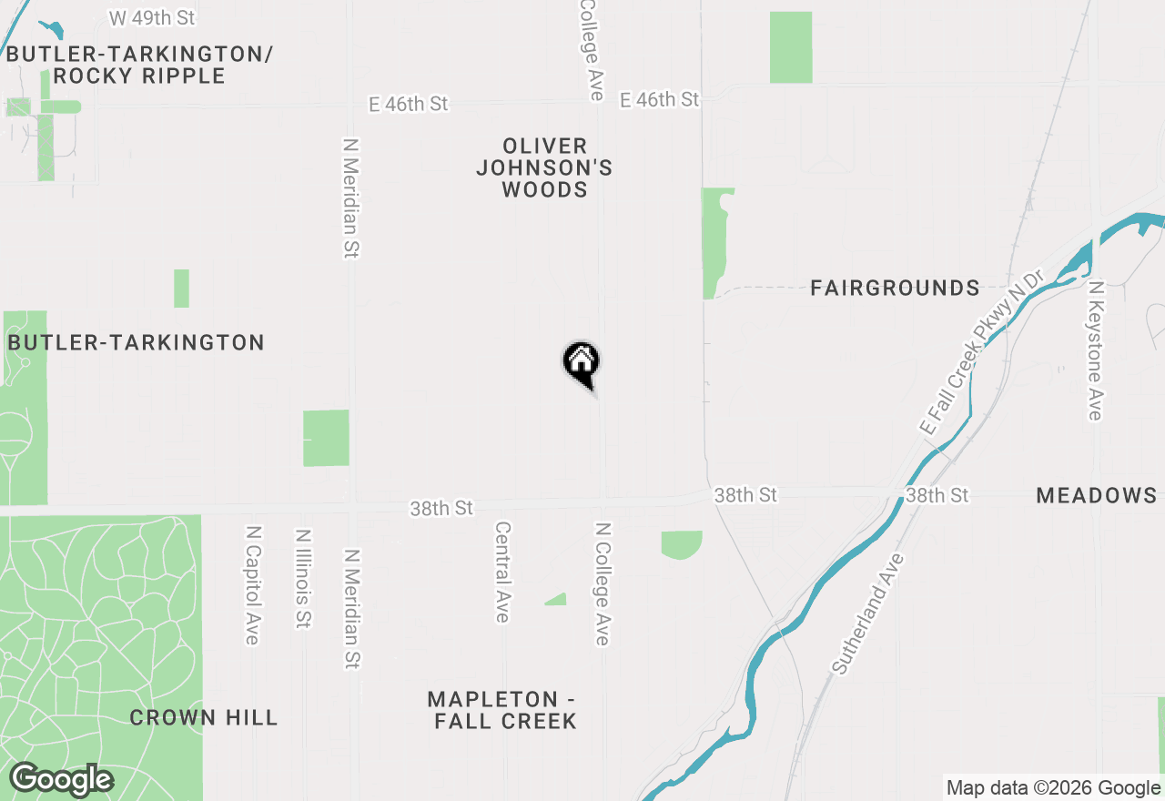 Map of 4001 Broadway Street, Indianapolis, IN 46205