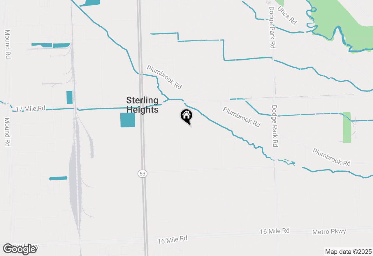 Map of 38567 Trafalgar Way, Sterling Heights, MI 48312