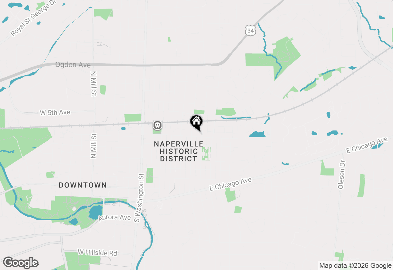 Map of 515 North Avenue, Naperville, IL 60540