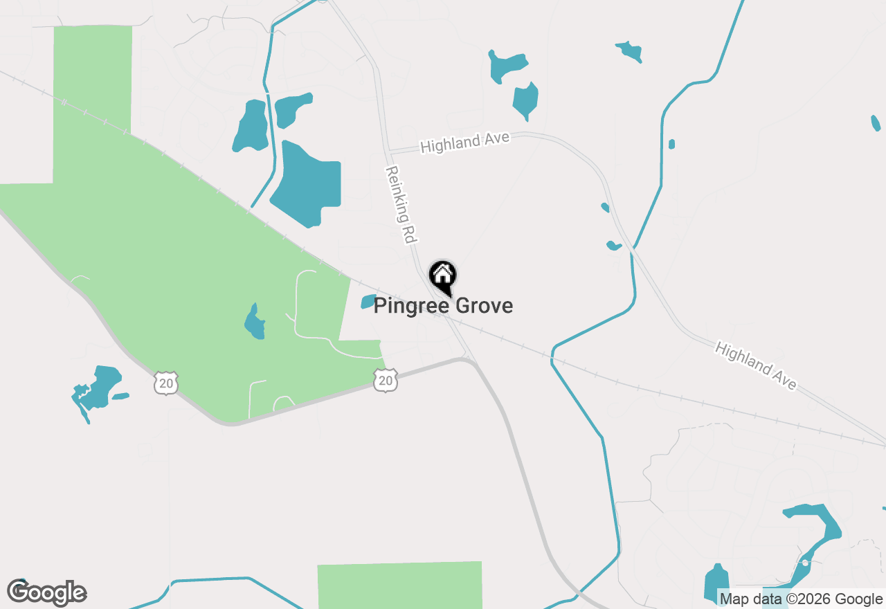 Map of 1439 Oakfield Lane, Pingree Grove, IL 60140