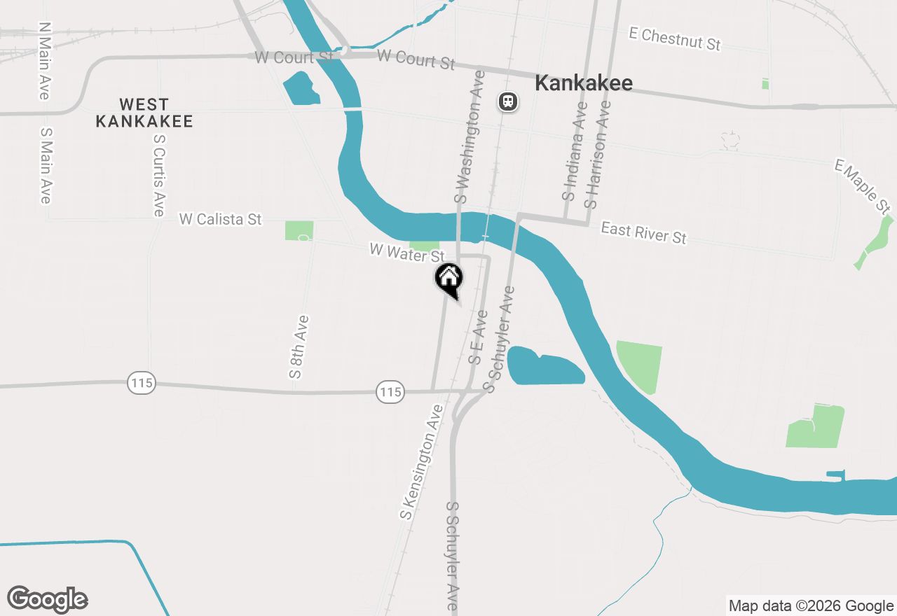 Map of 974 S Washington Avenue, Kankakee, IL 60901