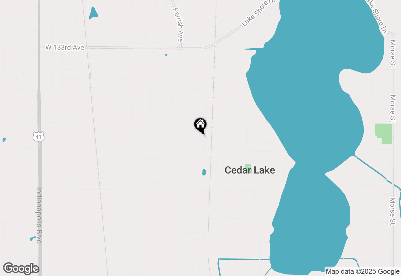 Map of 13814 Breakwater Lane, Cedar Lake, IN 46303