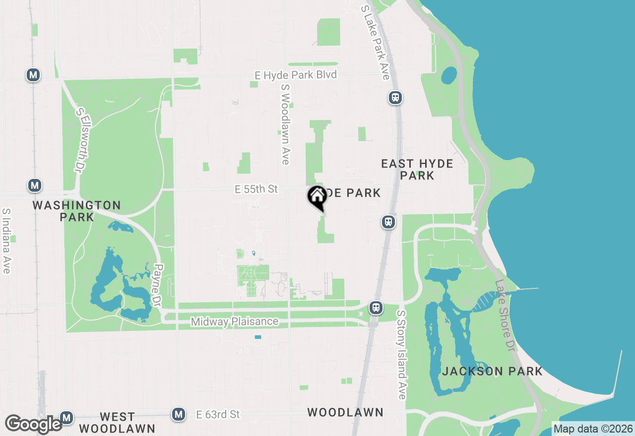 Map of 1321 E 56th Street #2, Chicago, IL 60637