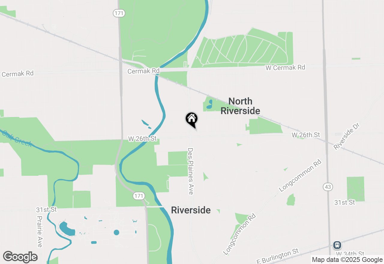 Map of 2531 S Des Plaines, North Riverside,  60647