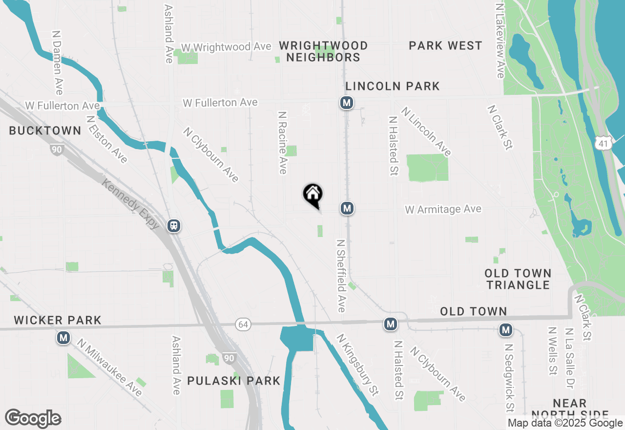 Map of 1101 W Armitage Avenue #204, Chicago, IL 60614