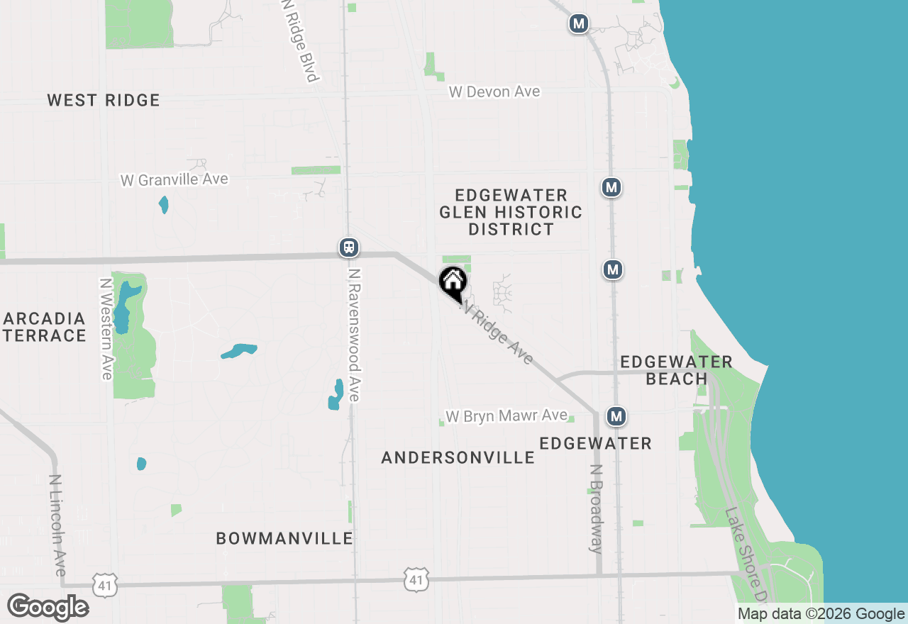 Map of 1528 W Ardmore Avenue #3W, Chicago, IL 60660