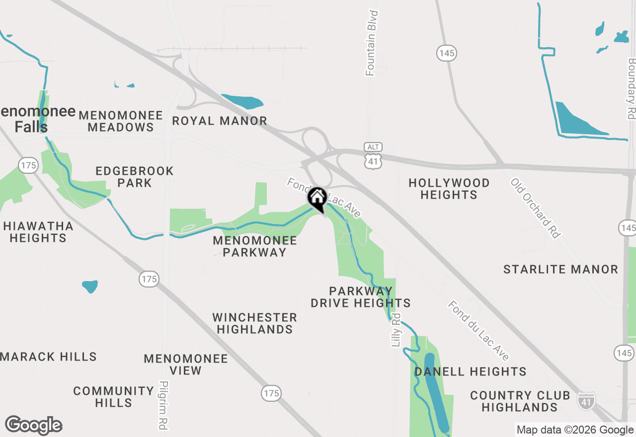 Map of N86W14553 Macarthur Dr, Menomonee Falls, WI 53051