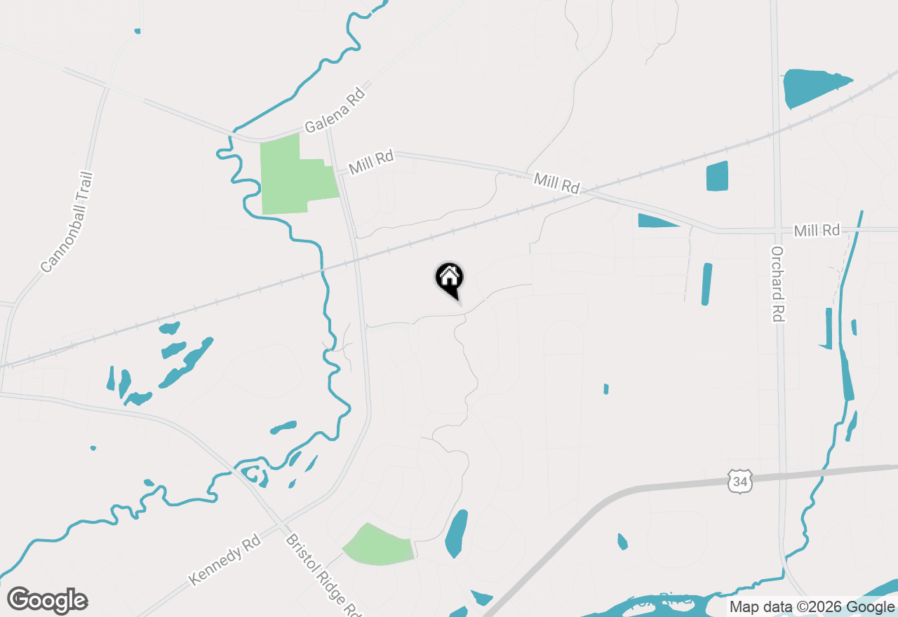 Map of 3155 Grande Trail, Yorkville, IL 60560