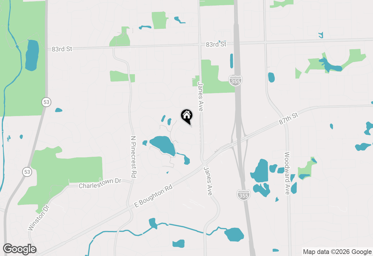Map of 651 Anne Lane, Bolingbrook, IL 60440