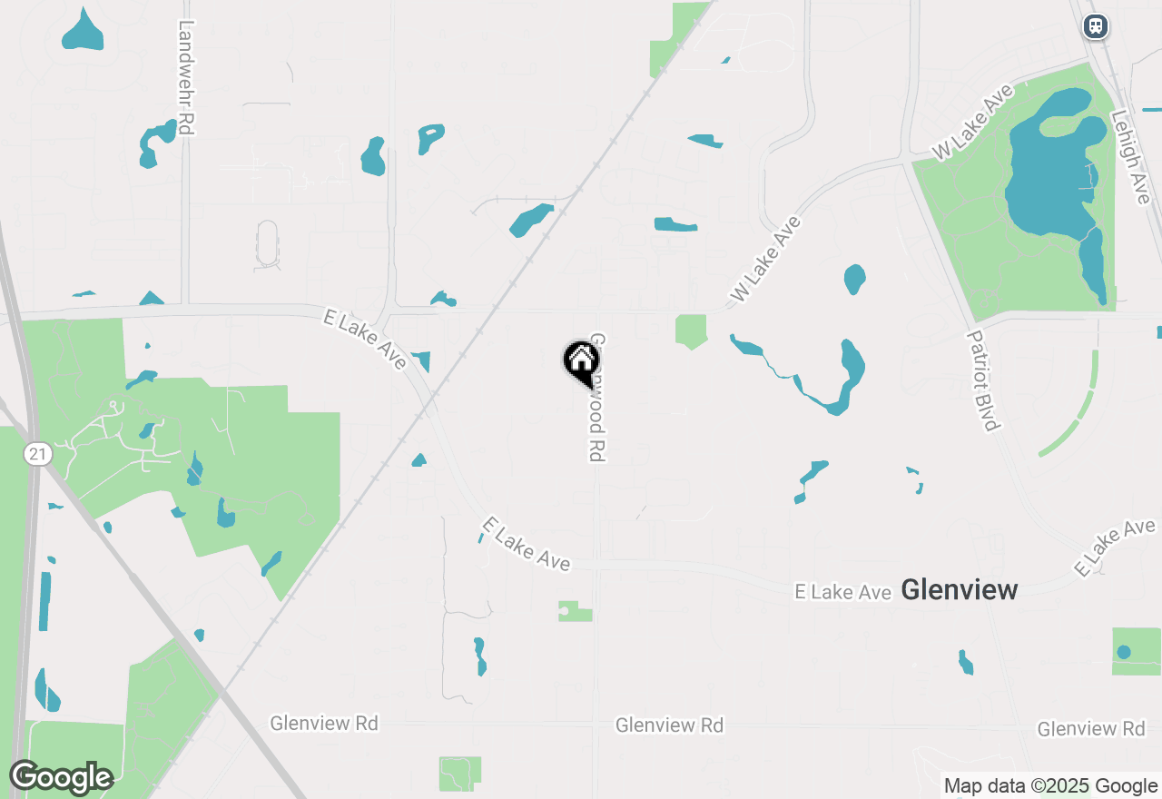 Map of 1624 Greenwood Road, Glenview, IL 60026