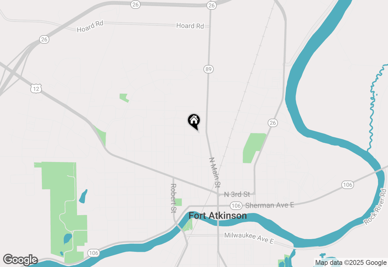 Map of 214 Hickory Street, Fort Atkinson, WI 53538