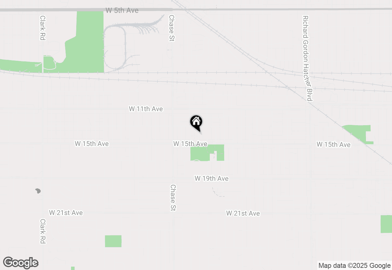 Map of 1336 Marshall Place, Gary, IN 46404