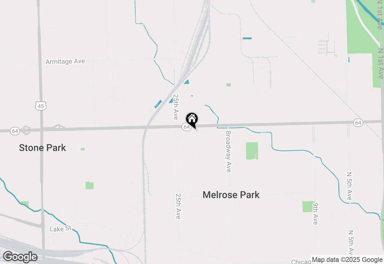 Map of 1832 N 23rd Avenue, Melrose Park, IL 60160