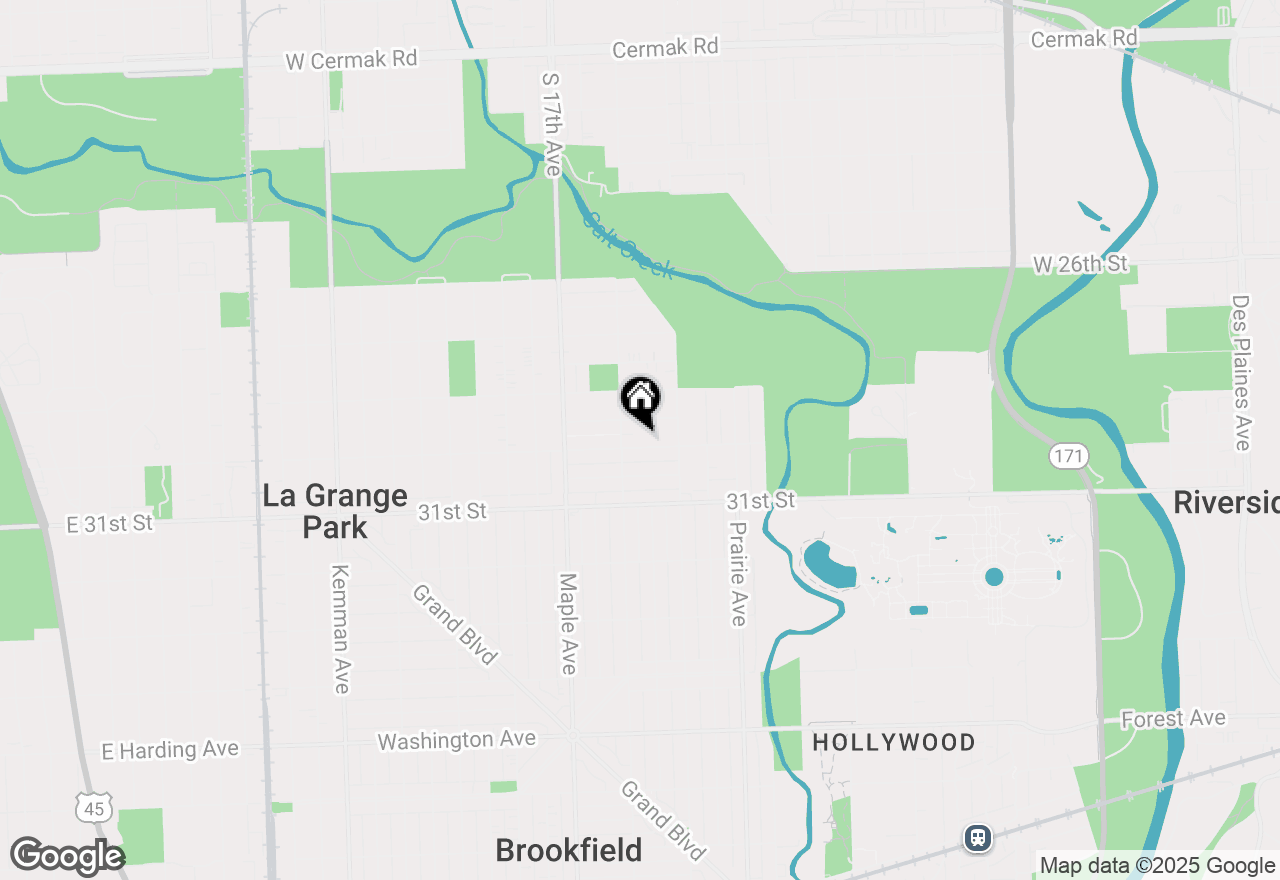 Map of 9032 30th Street, Brookfield, IL 60513