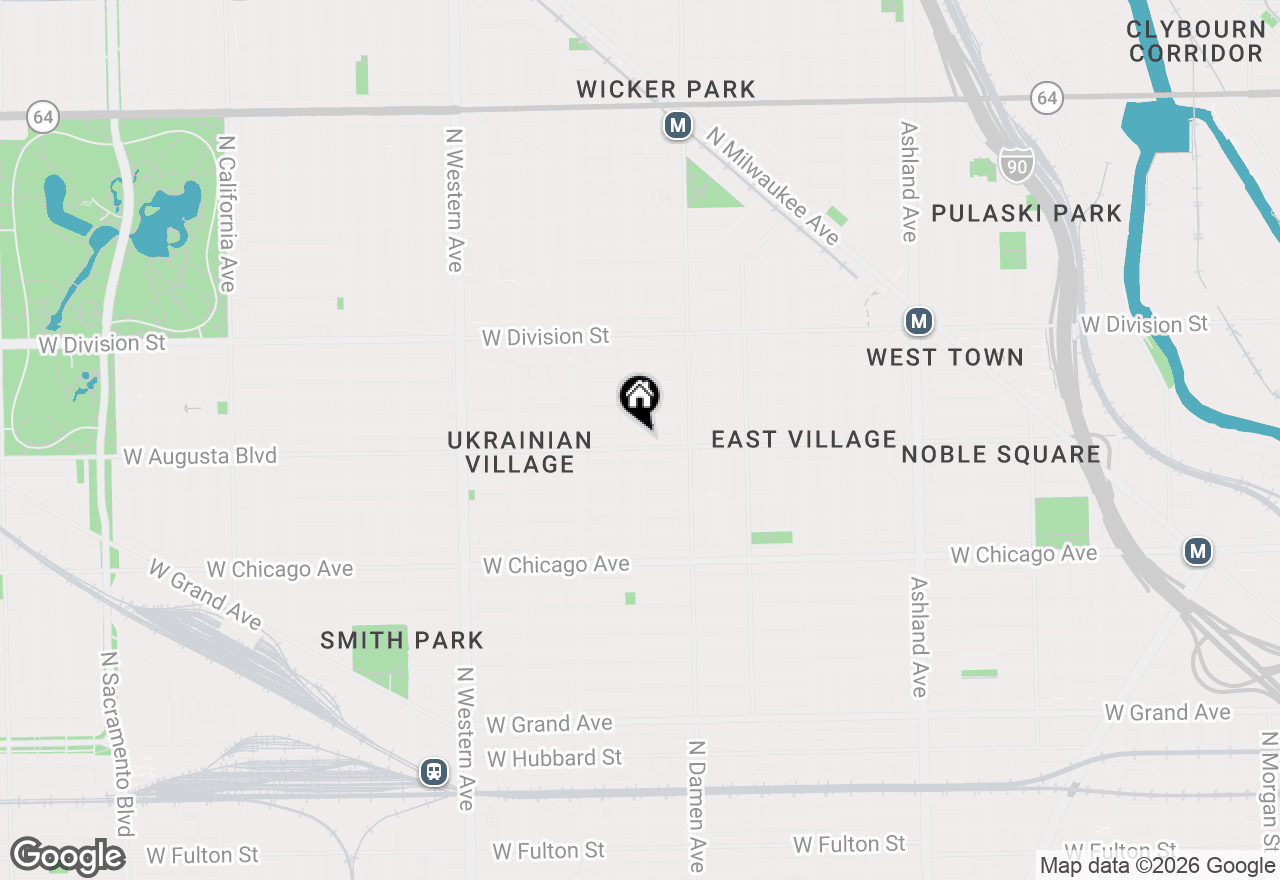 Map of 2056 W Augusta Boulevard #G, Chicago, IL 60622