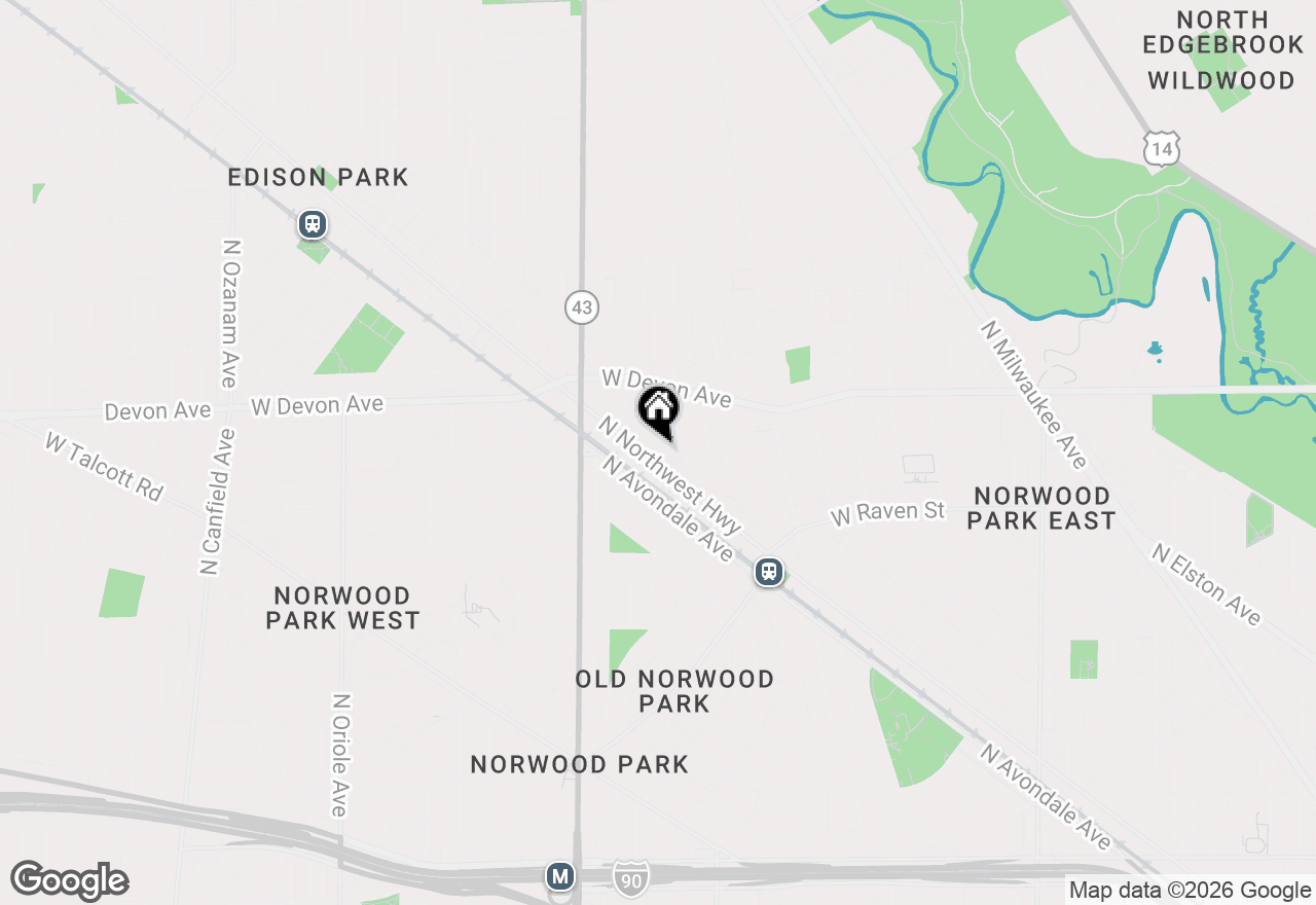 Map of 6249 N Northwest Highway #3N, Norwood Park, IL 60631