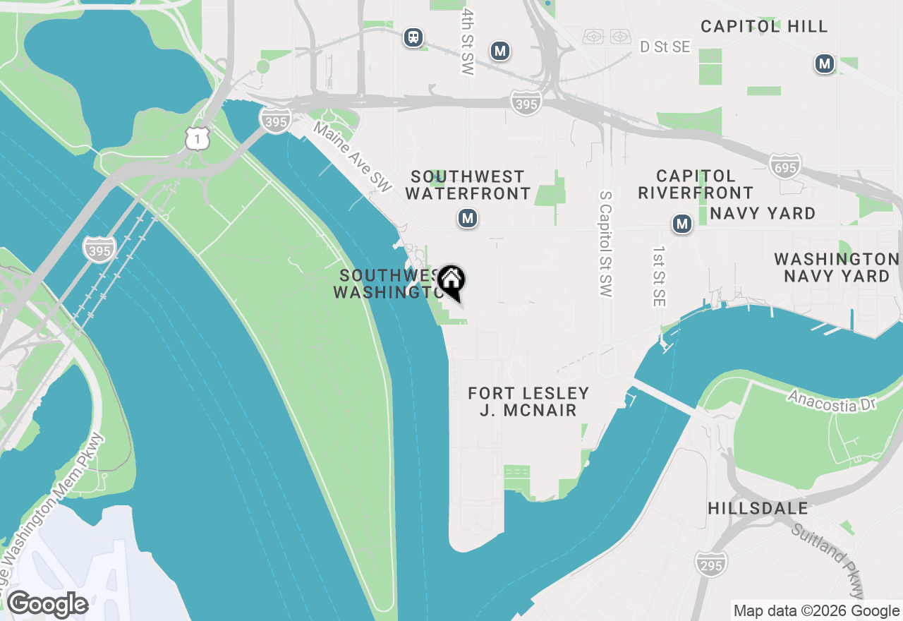 Map of 1425 4th Street Sw #A609, Washington, DC 20024