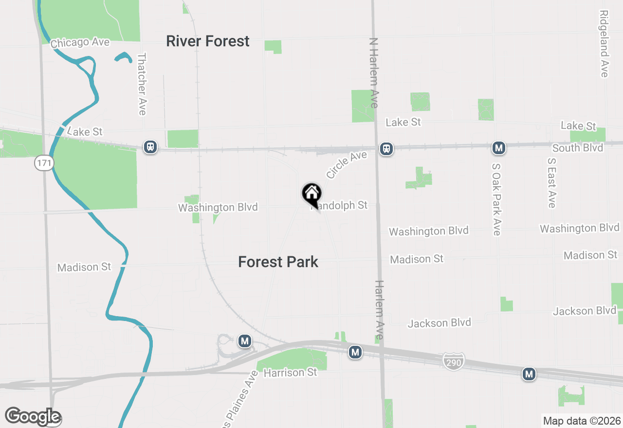Map of 214 Brown Avenue #COACH, Forest Park, IL 60130