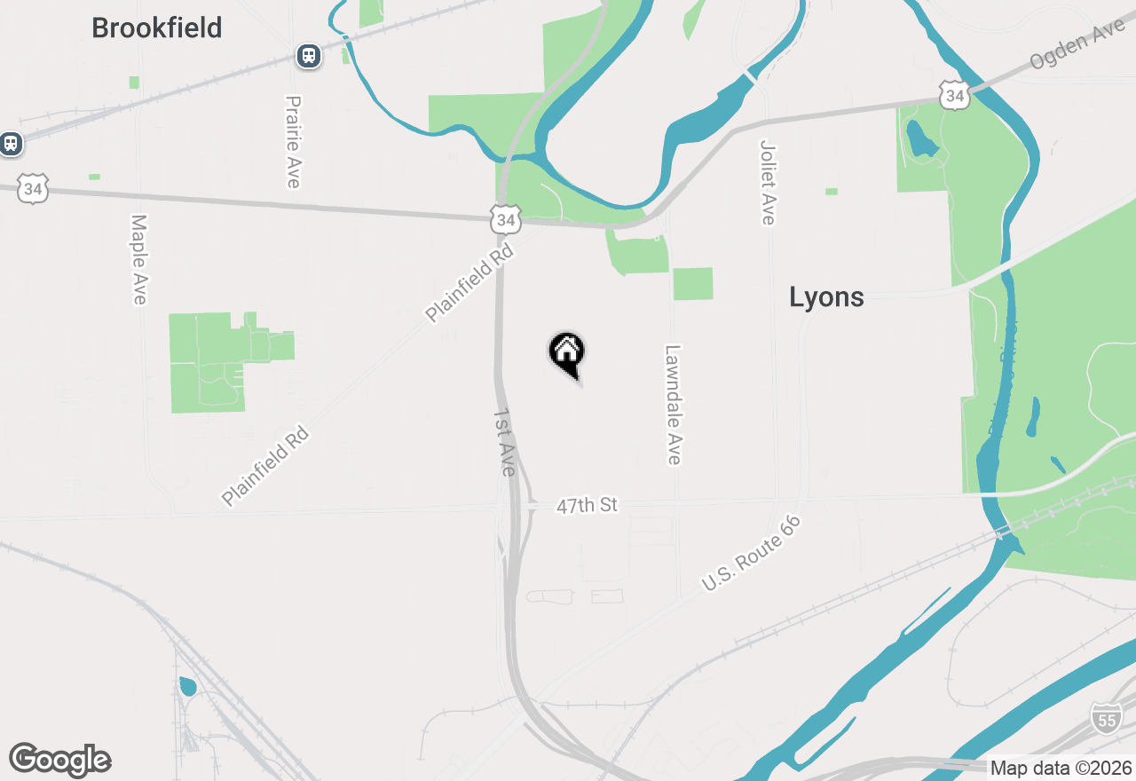 Map of 8404 45th Street, Lyons, IL 60534