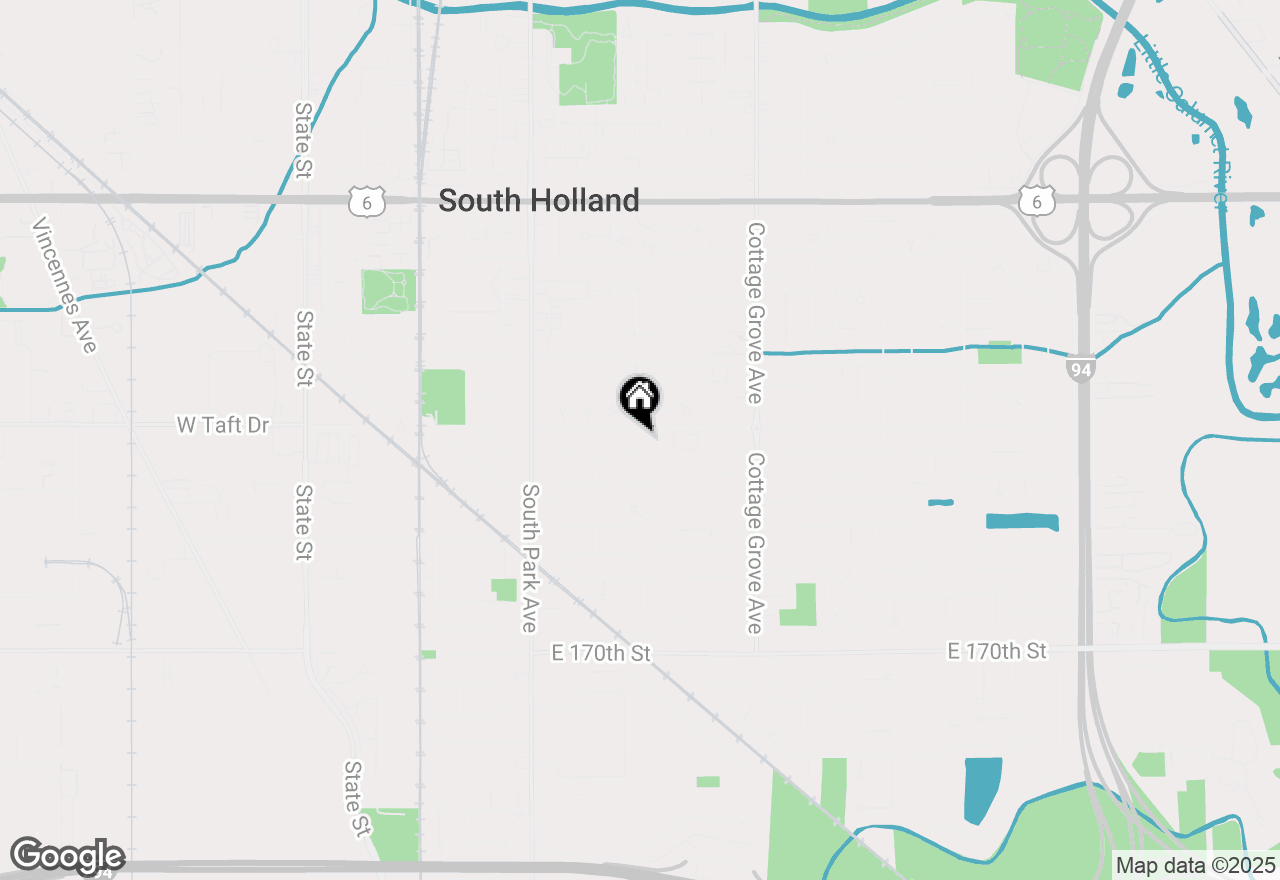 Map of 16615 Parkside Avenue, South Holland, IL 60473