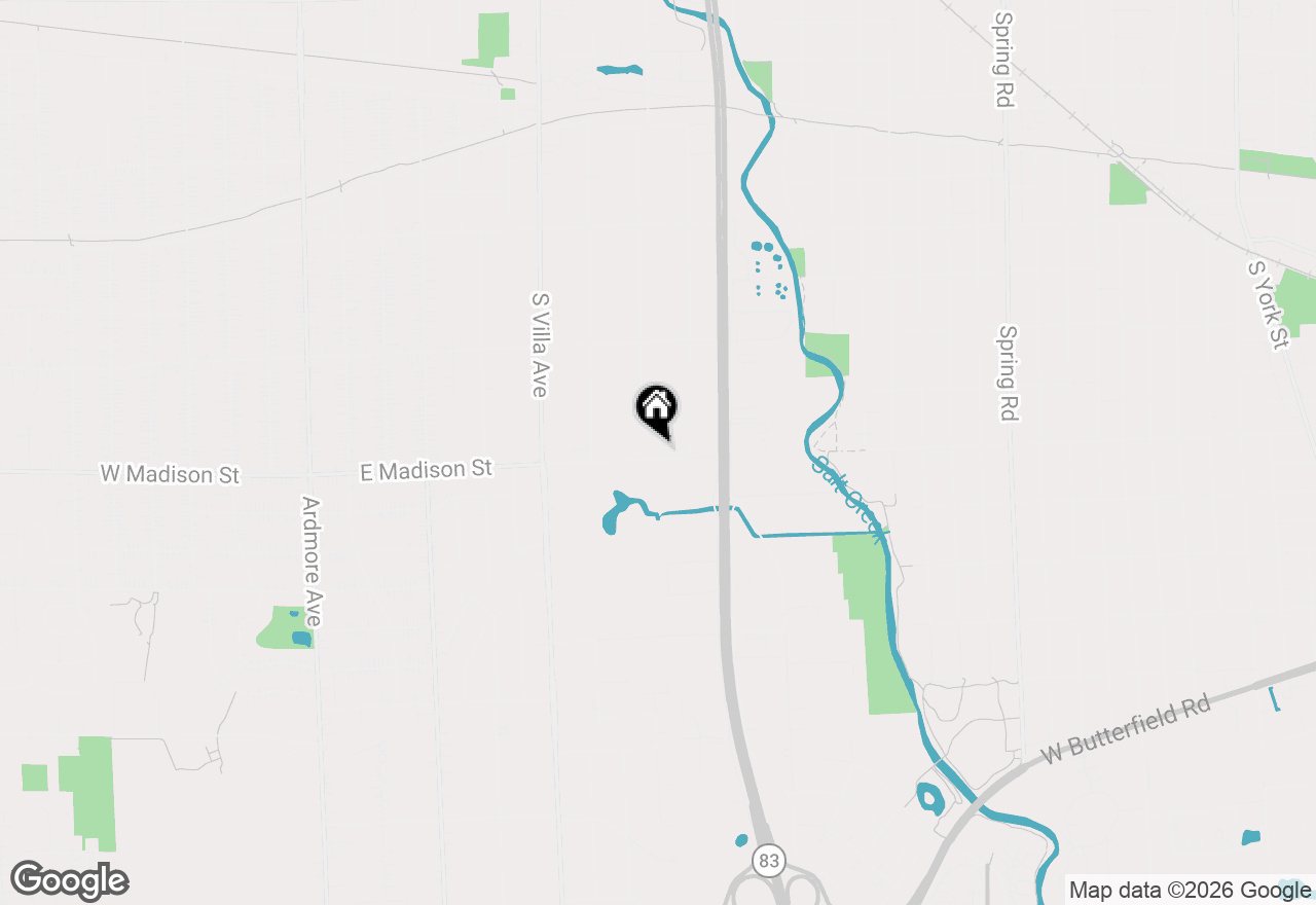 Map of 614 E Madison Street, Villa Park, IL 60181