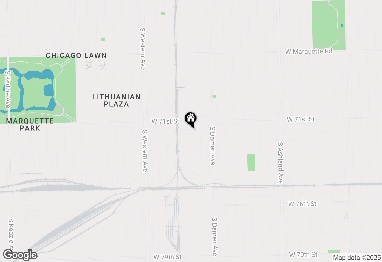 Map of 2117 W 71st Place, Chicago, IL 60636