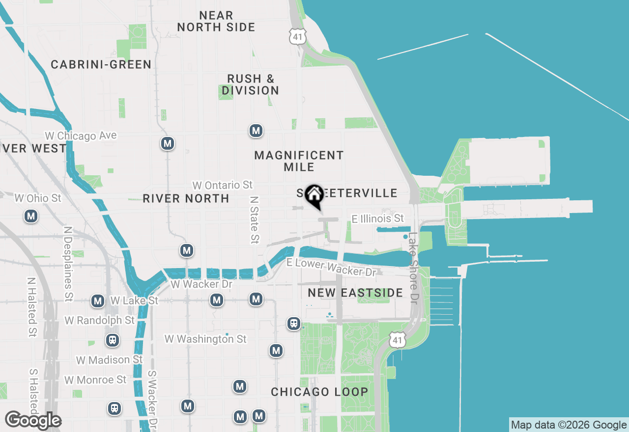 Map of 160 E Illinois Street #901, Chicago, IL 60611