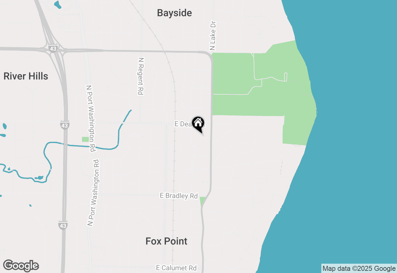 Map of 8313 N Links Way, Fox Point, WI 53217