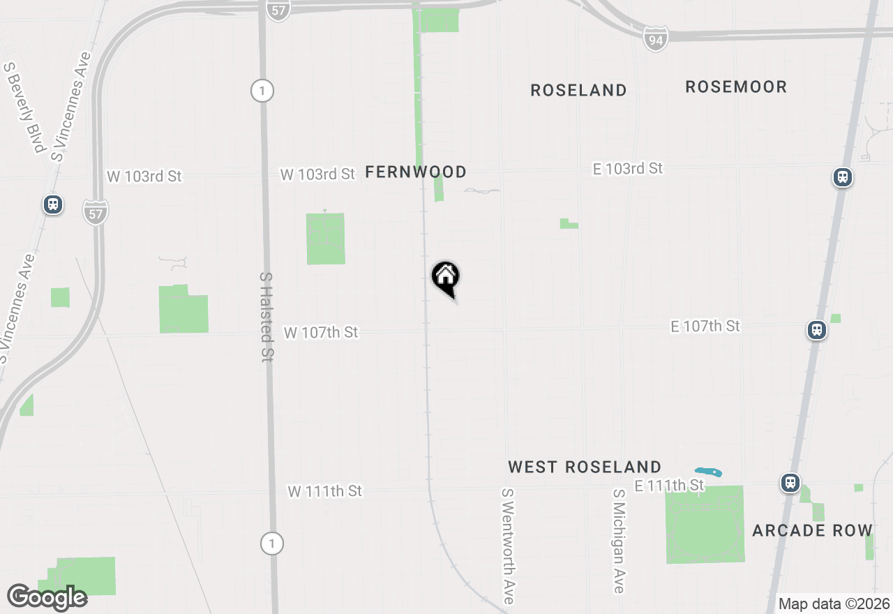 Map of 328 W 106th Place, Chicago, IL 60628