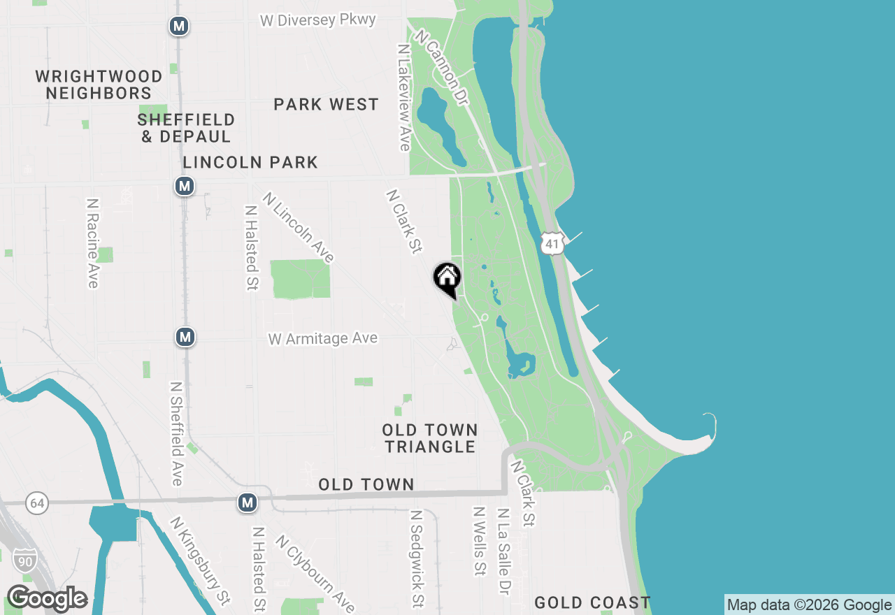 Map of 2000 N Lincoln Park West #414, Chicago, IL 60614